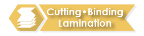 Order services such as cutting, binding, and lamination (without printing) Order services such as cutting, binding, and lamination (without printing)